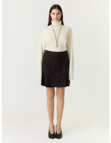YasColly Suede Skirt | Coffee