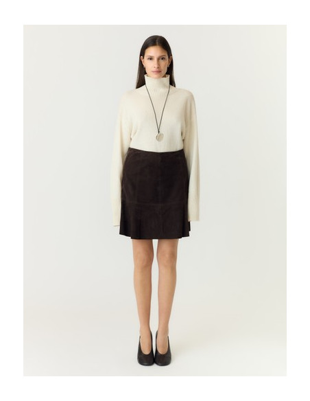 YasColly Suede Skirt | Coffee