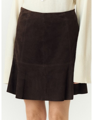 YasColly Suede Skirt | Coffee