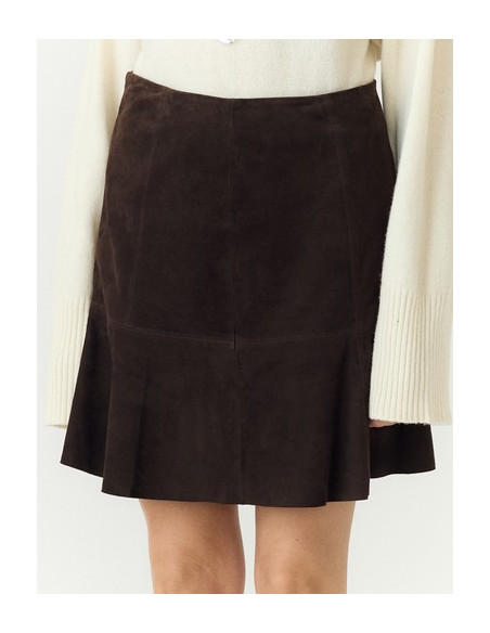 YasColly Suede Skirt | Coffee