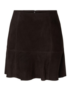 YasColly Suede Skirt | Coffee