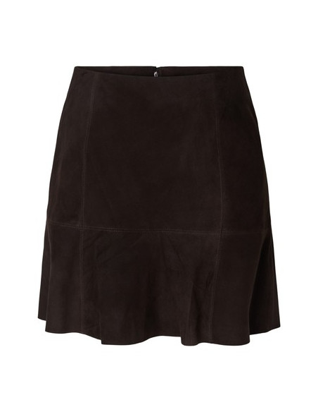 YasColly Suede Skirt | Coffee