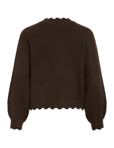 VINikolina O-Neck L/S Knit Top | Coffee