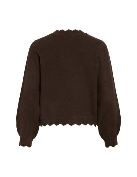 VINikolina O-Neck L/S Knit Top | Coffee