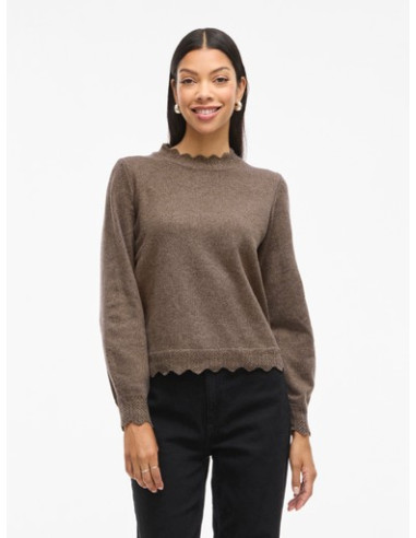 VINlkolina O-Neck L/S knit Top | Falcon