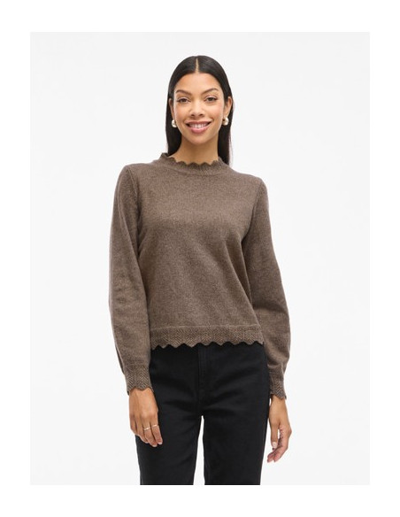 VINlkolina O-Neck L/S knit Top | Falcon