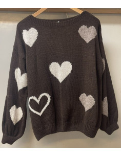 Heart Knit  | Chocolate
