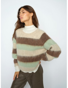 MmSuvi Stripe Knit  | Green