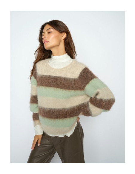 MmSuvi Stripe Knit  | Green