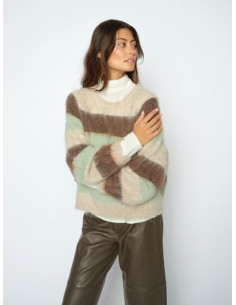 MmSuvi Stripe Knit  | Green 2