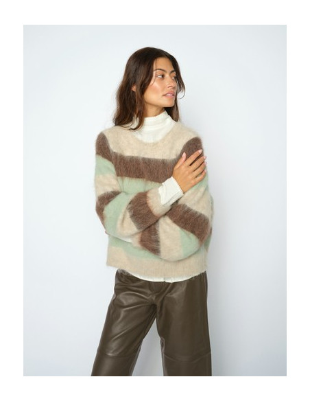 MmSuvi Stripe Knit  | Green