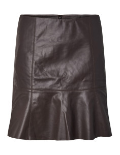 YasColly Leather Skirt | Chocolate