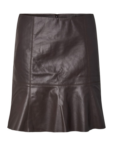 YasColly Leather Skirt | Chocolate