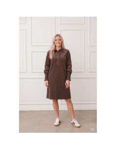 Barbel Corduroy Dress | Taupe