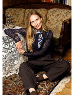 BcCecily Lace Blouse | Navy