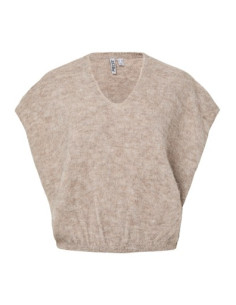 PcAllie Knit Vest | Greige 2