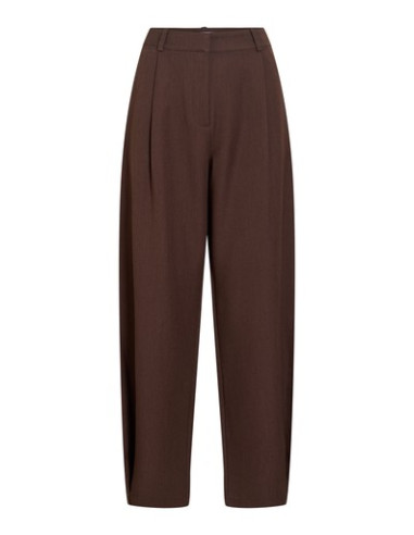 ViLeora HW Barrel Ankle Pants | Coffee