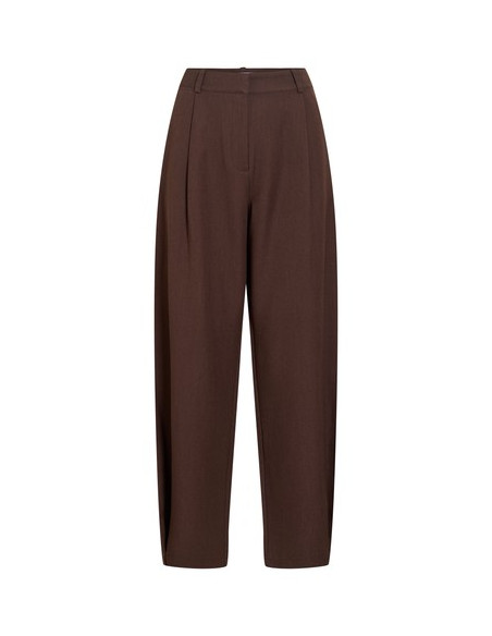 ViLeora HW Barrel Ankle Pants | Coffee