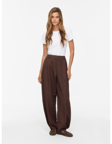 ViLeora HW Barrel Ankle Pants | Coffee