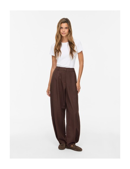 ViLeora HW Barrel Ankle Pants | Coffee