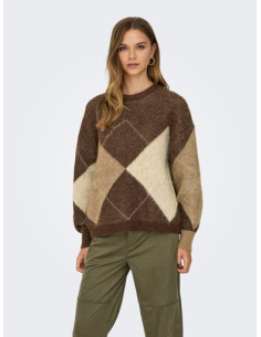 OnlNoeme O-neck Knt | Chestnut 2