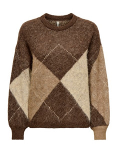 OnlNoeme O-neck Knt | Chestnut