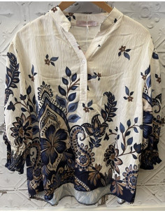 Bella Blouse  | Navy