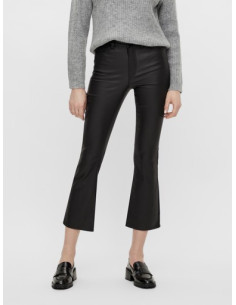ObjBelle 7/8 Coated Pants | Black