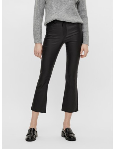 ObjBelle 7/8 Coated Pants | Black