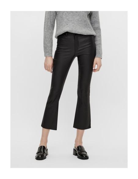 ObjBelle 7/8 Coated Pants | Black