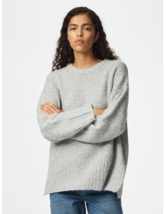 PcTina O-neck Knit | LtGrey 2