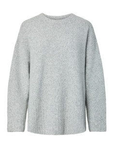 PcTina O-neck Knit | LtGrey