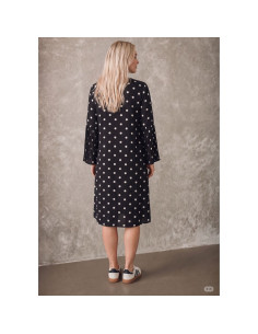 Melba Pleat Dress | Black 2