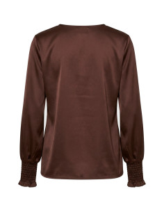 Steff Smock Blouse | DkBrown 2