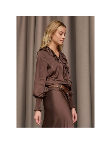 Steff Smock Blouse | DkBrown