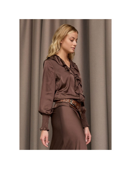 Steff Smock Blouse | DkBrown