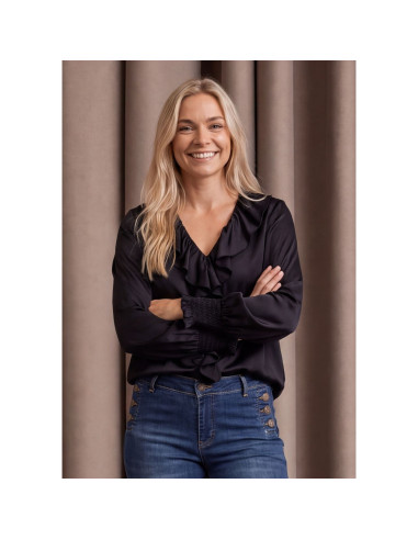 Steff Smock Blouse | Black