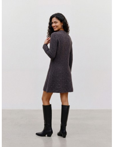 VmDoffyjaquard Dress | Chocolate