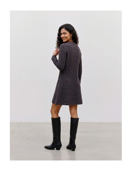 VmDoffyjaquard Dress | Chocolate