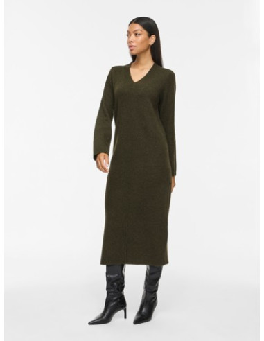 ViLiga V-Neck Knit Dress | Forest