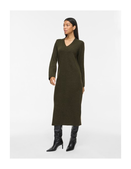 ViLiga V-Neck Knit Dress | Forest