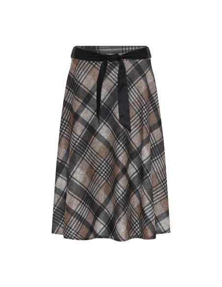 Check Skirt  | DkGrey