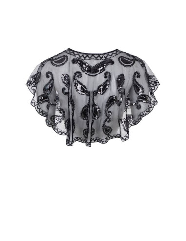 Bclorenza Sequins Cape | Black