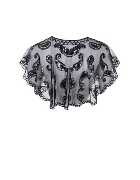 Bclorenza Sequins Cape | Black