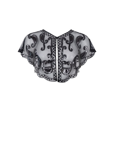 Bclorenza Sequins Cape | Black