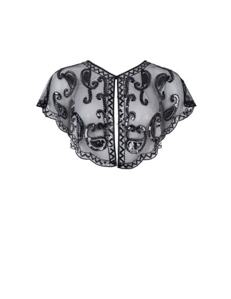 Bclorenza Sequins Cape | Black