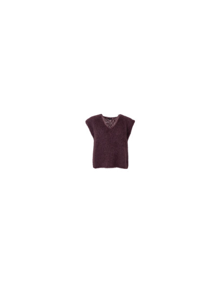 BCBjoerk Knitted V-neck Vest | Coffe