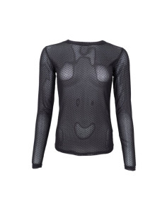 BcJessi Mesh Blouse | Black/Dot