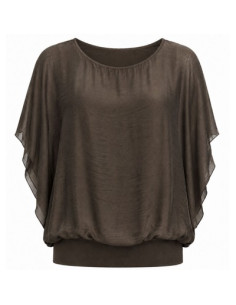 Silky SS Blouse | Choco