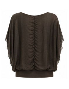 Silky SS Blouse | Choco 2